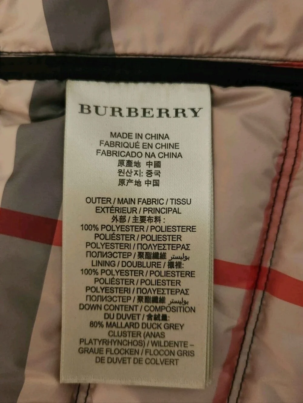 Burberry Brit Cranstead Womens Check Quilted Down Vest Puffer Black M - Picture 2 of 9